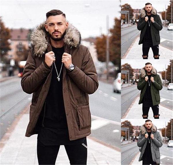 new mens winter jacket fashion long sleeve solid color thickened warm hooded coats fashion urban mens clothing, Black;brown
new mens winter jacket fashion long sleeve solid color thickened warm hooded coats fashion urban mens clothing, Black;brown