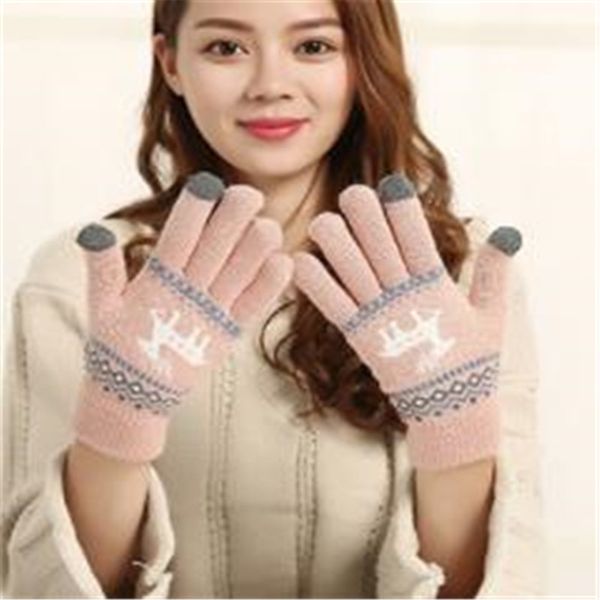 five fingers gloves double thickening cartoon elk winter wool knitted warm touch screen jt-15, Blue;gray
five fingers gloves double thickening cartoon elk winter wool knitted warm touch screen jt-15, Blue;gray