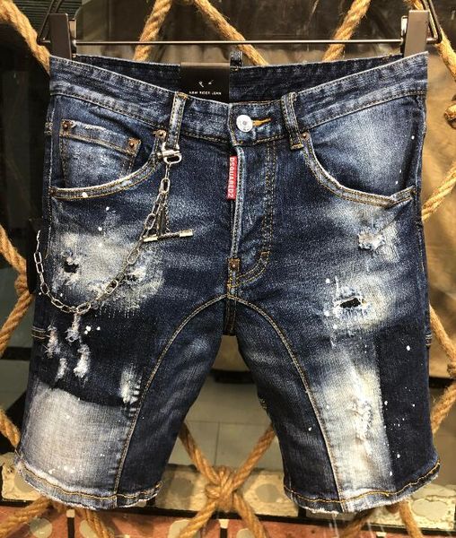 new style men's jeans shorts jeans men's jacket a208-1, Blue