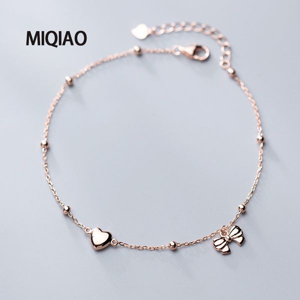 anklets miqiao bowknot anklet rose gold 925 sterling silver women accessories chains for fine jewelry girls heart bracelet on the leg, Red;blue
anklets miqiao bowknot anklet rose gold 925 sterling silver women accessories chains for fine jewelry girls heart bracelet on the leg, Red;blue