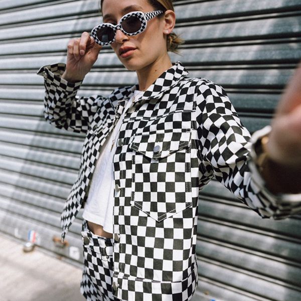 women's jackets harajuku black and white checkerboard lattice jacket plaids streetwear coat checked bomber cardigan single-breasted cro, Black;brown
women's jackets harajuku black and white checkerboard lattice jacket plaids streetwear coat checked bomber cardigan single-breasted cro, Black;brown