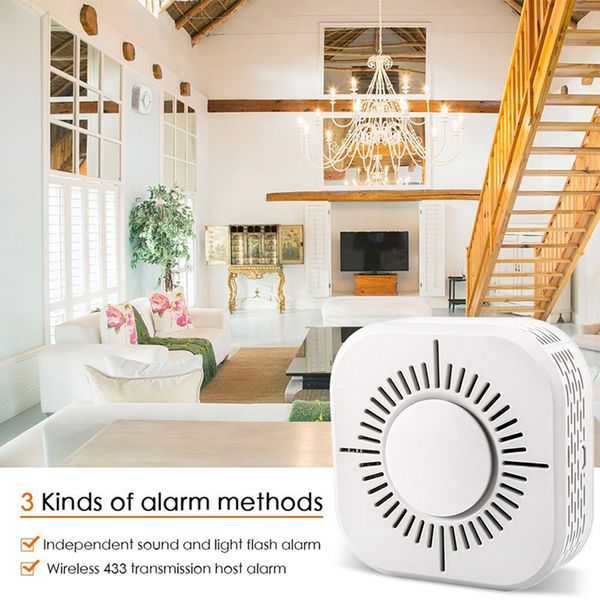 independent sound & light alarm smoke detector / wireless smoke sensor 433mhz fire alarm system security work with rf bridge, Black;white
independent sound & light alarm smoke detector / wireless smoke sensor 433mhz fire alarm system security work with rf bridge, Black;white