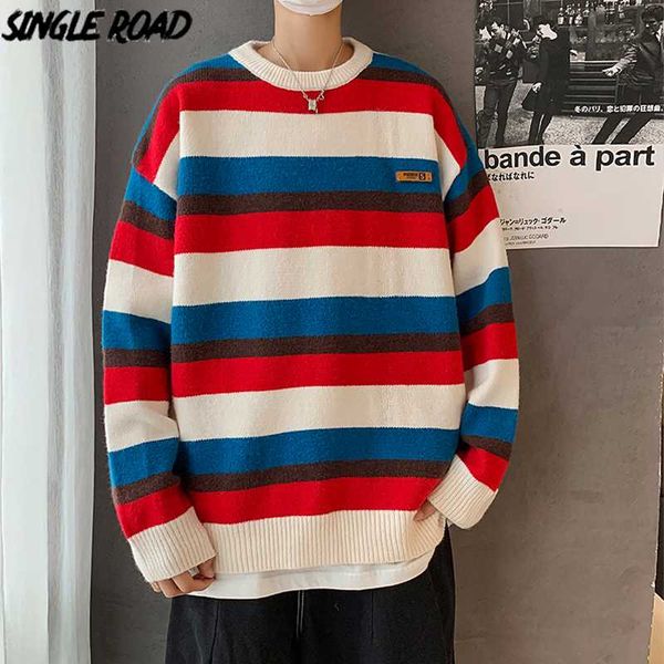 singleroad oversized mens knitted sweater men 2020 winter striped casual harajuku hip hop sweaters korean pullover sweater men, White;black
singleroad oversized mens knitted sweater men 2020 winter striped casual harajuku hip hop sweaters korean pullover sweater men, White;black