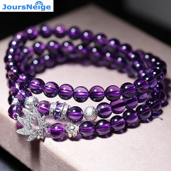 beaded, strands joursneige natural purple crystal bracelets beads size 6mm round lucky women original design bracelet multilayer jewelry, Black
beaded, strands joursneige natural purple crystal bracelets beads size 6mm round lucky women original design bracelet multilayer jewelry, Black