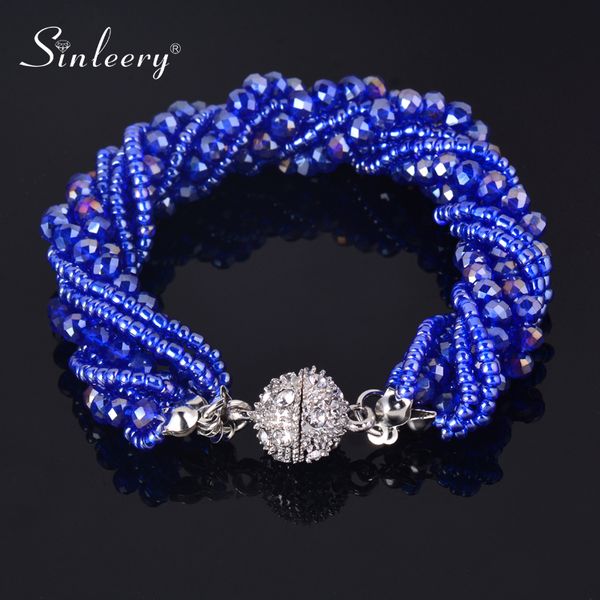 charm bracelets sinleery 19cm fashion blue crystal beads multilayers wrap bangle bracelet for women chic accessories sl049 ssh, Golden;silver
charm bracelets sinleery 19cm fashion blue crystal beads multilayers wrap bangle bracelet for women chic accessories sl049 ssh, Golden;silver