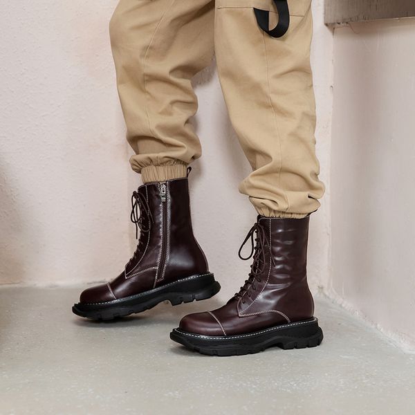 boots women's 2020 winter new british style thick-soled motorcycle boots leather handsome breathable short, Black
boots women's 2020 winter new british style thick-soled motorcycle boots leather handsome breathable short, Black