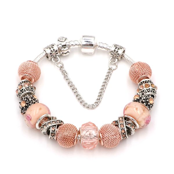 charm bracelets european and american vintage pand bracelet beige crystal/glass beadas beads for women gift, Golden;silver
charm bracelets european and american vintage pand bracelet beige crystal/glass beadas beads for women gift, Golden;silver