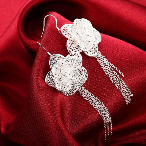 wholesale silver plated earring,wedding jewelry,big rose flower tassel chain silver vintage long drop earrings for women 2020
wholesale silver plated earring,wedding jewelry,big rose flower tassel chain silver vintage long drop earrings for women 2020