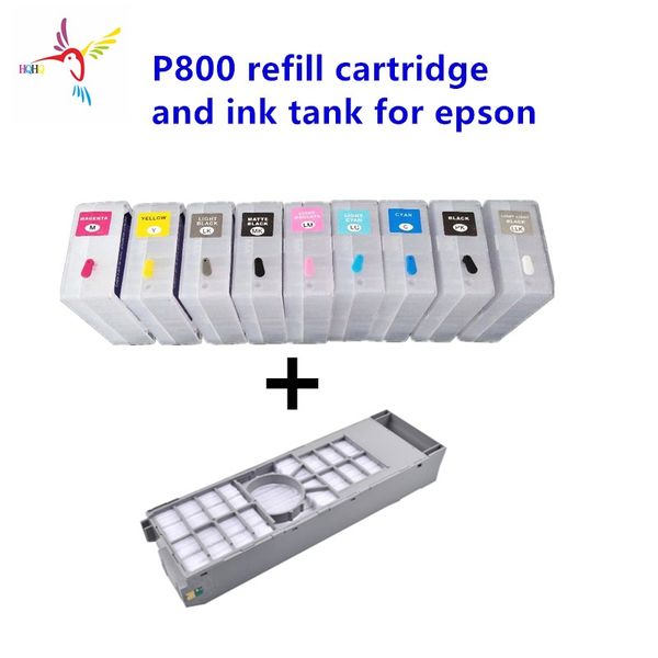 9pcs/set t8501-t8509 80ml refillable cartridge with permanent chip and 1pc maintenance tank for sure color sc p800 printer
9pcs/set t8501-t8509 80ml refillable cartridge with permanent chip and 1pc maintenance tank for sure color sc p800 printer