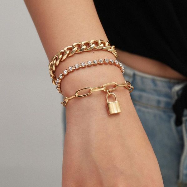 pendant necklaces 1 set hip-hop bracelet lock-shaped hybrid chain retro personality stylish claw for wo, Silver
pendant necklaces 1 set hip-hop bracelet lock-shaped hybrid chain retro personality stylish claw for wo, Silver