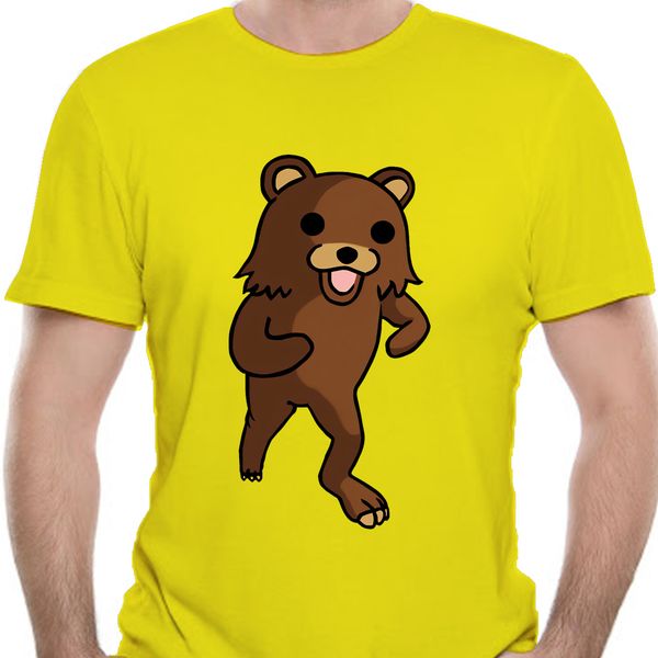 printed men t shirt cotton tshirt o-neck short-sleeve women t-shirt pedobear 0409j