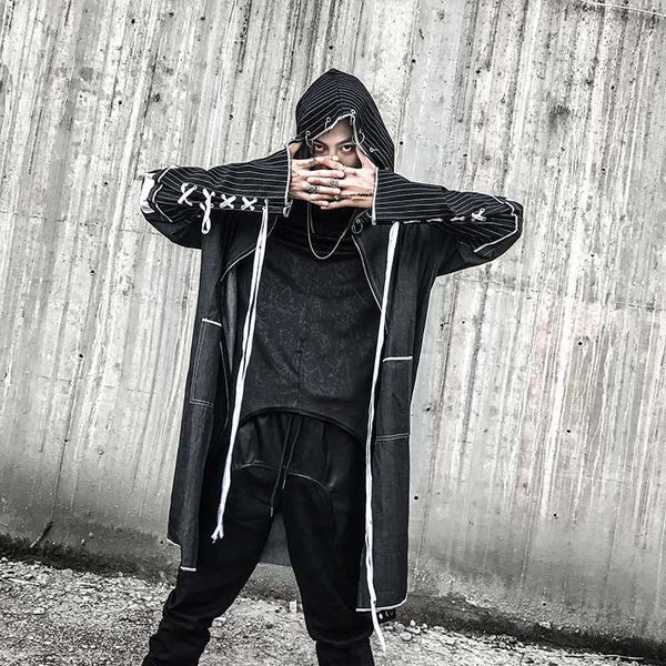 men's trench coats designer original gothic long jacket and for men autumn jeans denim windbreaker with hood hip hop streetwear, Tan;black
men's trench coats designer original gothic long jacket and for men autumn jeans denim windbreaker with hood hip hop streetwear, Tan;black