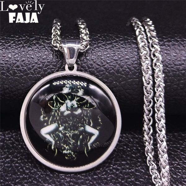 sceal sigil de lucifer necklace for men/women stainless steel glass necklace of satan belial seal lazer key baphomet nj30s03, Silver
sceal sigil de lucifer necklace for men/women stainless steel glass necklace of satan belial seal lazer key baphomet nj30s03, Silver