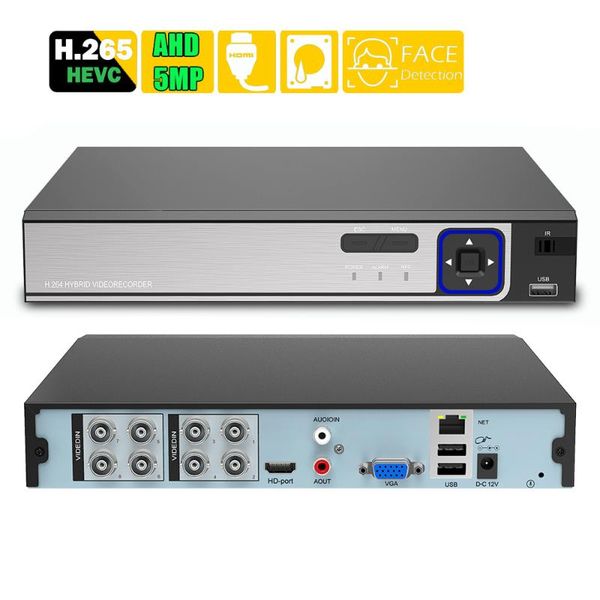 h.265 hybrid 6 in 1 for tvi cvi cvbs ahd 5mp camera and 5mp ip cam4/8 channel video recorder dvr face detect h.265 ahd dvr nvr, Black;white
h.265 hybrid 6 in 1 for tvi cvi cvbs ahd 5mp camera and 5mp ip cam4/8 channel video recorder dvr face detect h.265 ahd dvr nvr, Black;white