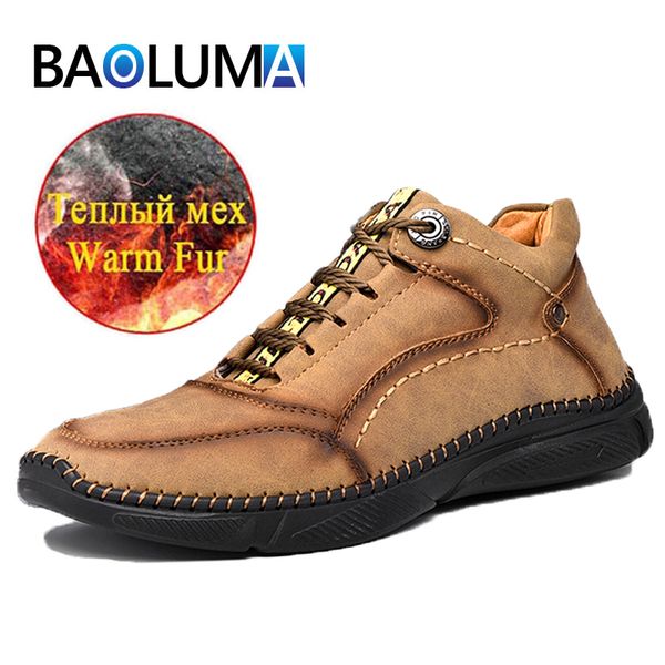 men's winter boots handmade leather men's boots plush warm snow outdoor comfortable ankle size 38-48, Black
men's winter boots handmade leather men's boots plush warm snow outdoor comfortable ankle size 38-48, Black