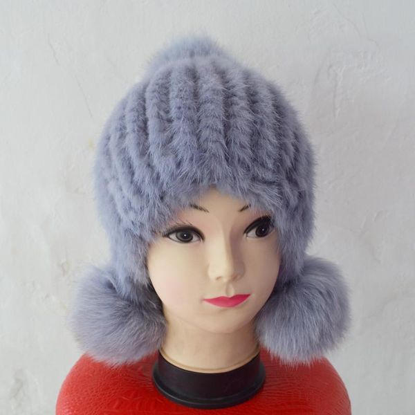 berets au924 fashionable women's knitted mink hat 2021 fur hats fashion yarn women winter headgear cap ski, Blue;gray
berets au924 fashionable women's knitted mink hat 2021 fur hats fashion yarn women winter headgear cap ski, Blue;gray