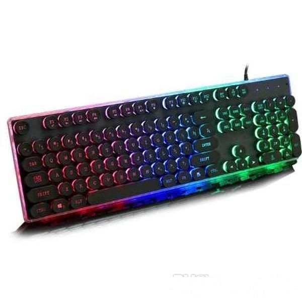 gaming russian keyboard retro round glowing keycap metal panel backlit usb wired metal panel illuminated border
gaming russian keyboard retro round glowing keycap metal panel backlit usb wired metal panel illuminated border