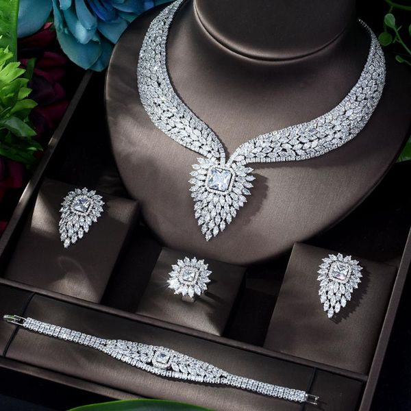 hibride new white color fashion wedding jewelry sets cz geometric bridal earrings necklace sets n-1141, Silver
hibride new white color fashion wedding jewelry sets cz geometric bridal earrings necklace sets n-1141, Silver