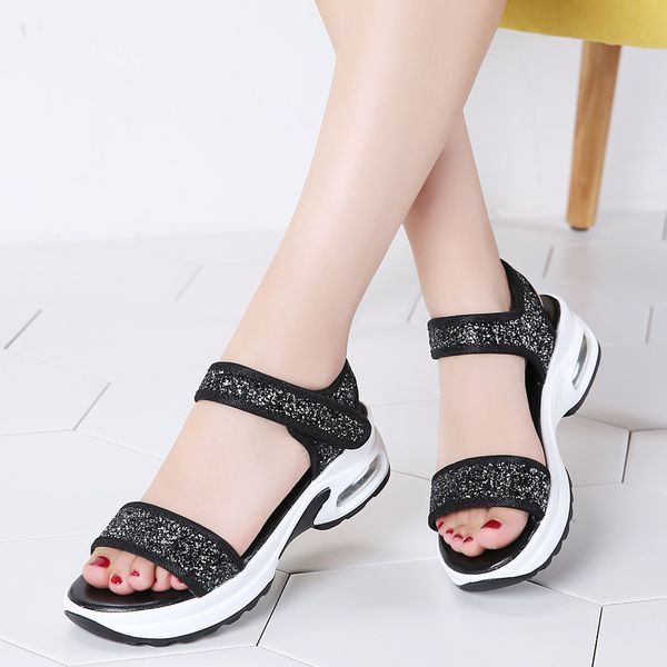 glitter summer shoes women sandals binding magic beach flip flops ladies sandals light weight slip resistant women, Black
glitter summer shoes women sandals binding magic beach flip flops ladies sandals light weight slip resistant women, Black