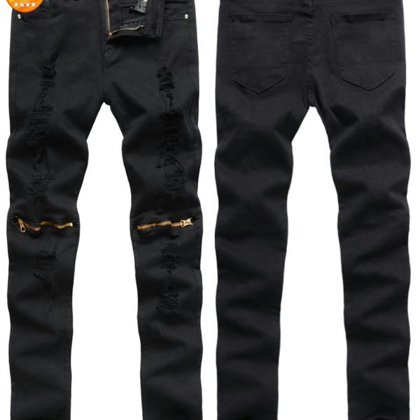 men's jeans cross border european amazon perforated patch cut casual pants slim feet elastic nightclub, Blue
men's jeans cross border european amazon perforated patch cut casual pants slim feet elastic nightclub, Blue