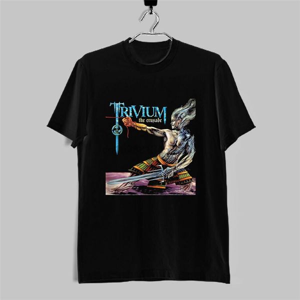 new trivium the crusade album rock mens black t-shirt size s-2xl gym tee shirt