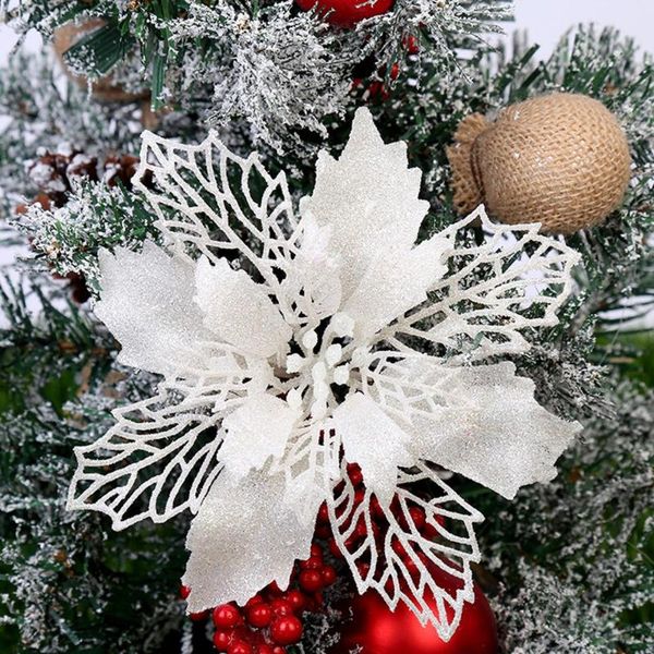 10 pcs/set 11cm christmas flower glitter artificial flower head christmas tree decoration wedding party xmas home decor supplies
10 pcs/set 11cm christmas flower glitter artificial flower head christmas tree decoration wedding party xmas home decor supplies