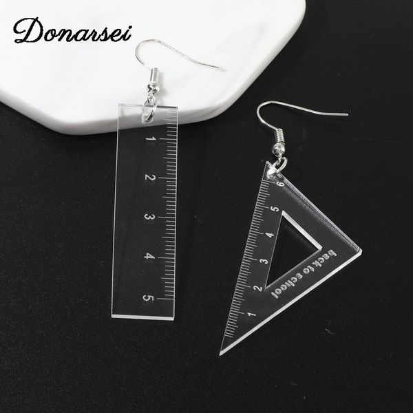 donarsei personality transparent ruler acrylic earrings for women creative triangle ruler drop danlge earrings funny jewelry, Silver
donarsei personality transparent ruler acrylic earrings for women creative triangle ruler drop danlge earrings funny jewelry, Silver