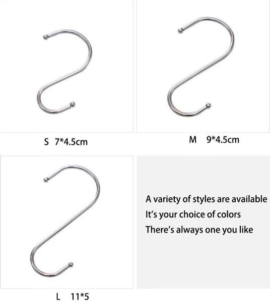 s shaped hooks heavy duty wall hangers adhesive hooks waterproof stainless steel metal hangers hanging hooks for kitchen, bathroom
s shaped hooks heavy duty wall hangers adhesive hooks waterproof stainless steel metal hangers hanging hooks for kitchen, bathroom