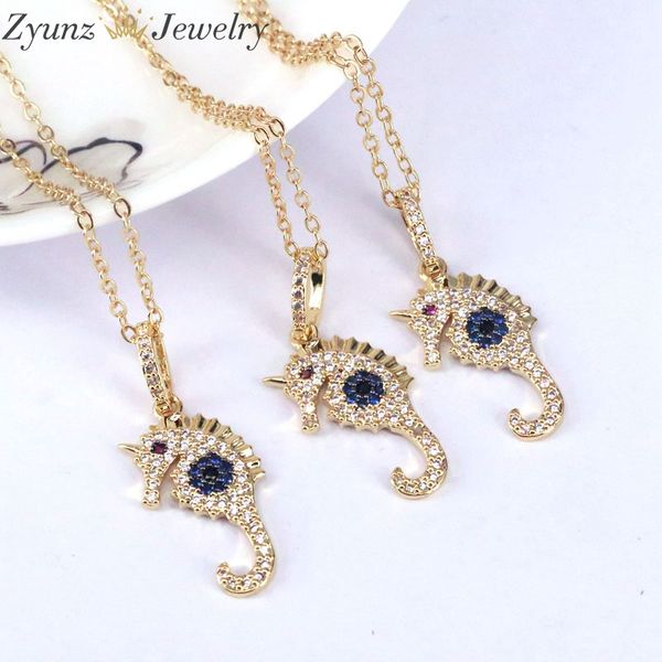 5pcs, gold color chain women men necklace cz stone seahorse / crab pendant necklace female party jewelry, Silver
5pcs, gold color chain women men necklace cz stone seahorse / crab pendant necklace female party jewelry, Silver