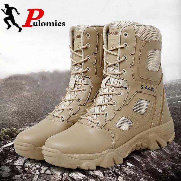 pulomies tactical mens boots special force leather waterproof desert combat ankle boot army work shoes plus size 39-47, Black
pulomies tactical mens boots special force leather waterproof desert combat ankle boot army work shoes plus size 39-47, Black