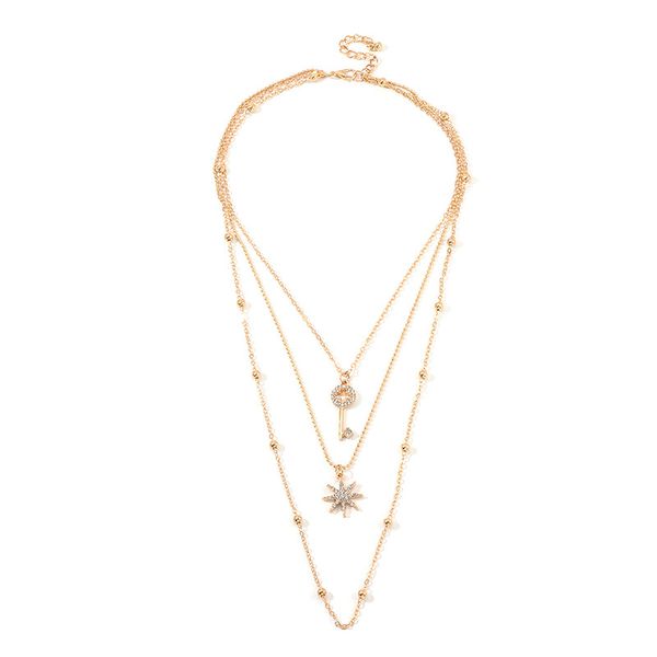 pendant necklaces alloy zircon key star choker necklace for women jewelry collares friends chains girl accessories aesthetics suspension xl1, Silver
pendant necklaces alloy zircon key star choker necklace for women jewelry collares friends chains girl accessories aesthetics suspension xl1, Silver
