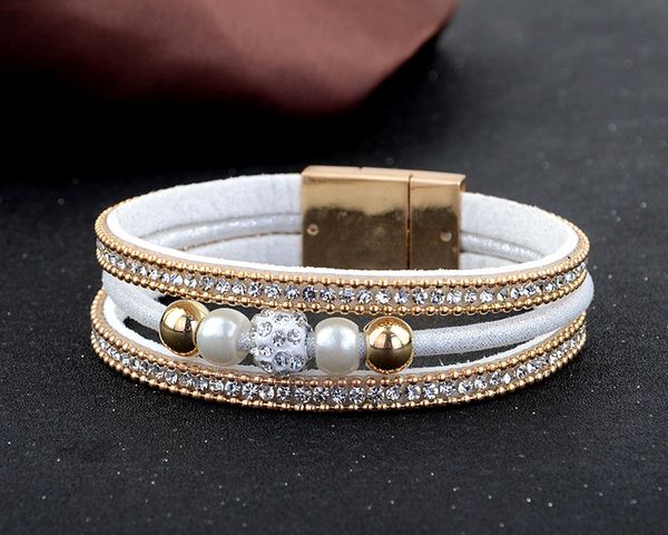 5 colors new leather magnet buckle bracelet, crystal ,rhinestone beaded bohemian bracelets&bangles for women jewelry wholesale, Red;blue
5 colors new leather magnet buckle bracelet, crystal ,rhinestone beaded bohemian bracelets&bangles for women jewelry wholesale, Red;blue