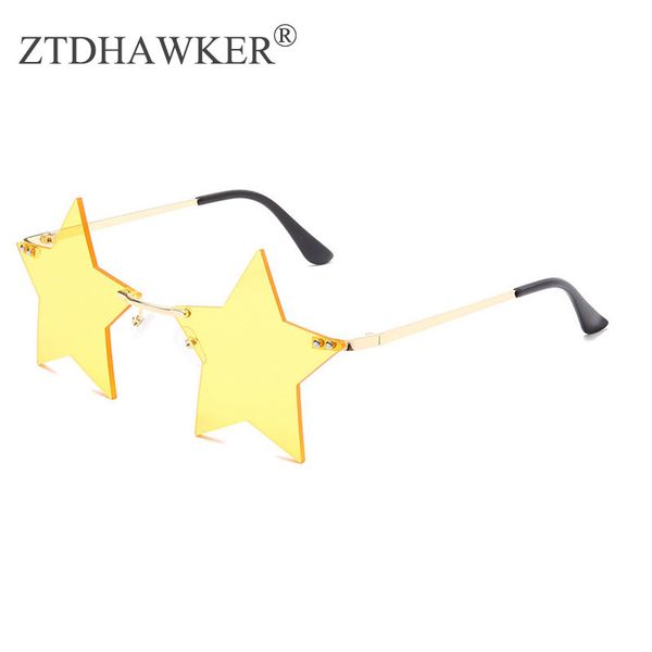 sunglasses personalized five-pointed star women frameless marine gradient color personality wild fashion glasses, White;black
sunglasses personalized five-pointed star women frameless marine gradient color personality wild fashion glasses, White;black