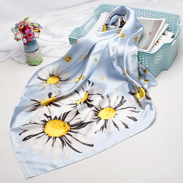 scarves square women chain print sunscreen silk scarf female satin long dual-use shawl beach towel sunflower, Blue;gray
scarves square women chain print sunscreen silk scarf female satin long dual-use shawl beach towel sunflower, Blue;gray