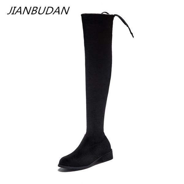 jianbudan 2020 women over the knee high boots square heels autumn shoes round toe flock elastic fabric women boots 34-43, Black
jianbudan 2020 women over the knee high boots square heels autumn shoes round toe flock elastic fabric women boots 34-43, Black