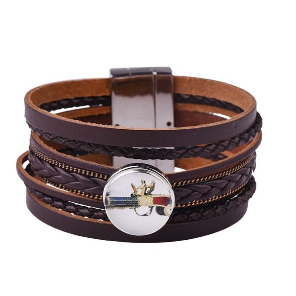 diy jewelry women men wide wrap bracelets bangles multi-layer leather for 18mm round snap buttons charms, Golden;silver
diy jewelry women men wide wrap bracelets bangles multi-layer leather for 18mm round snap buttons charms, Golden;silver