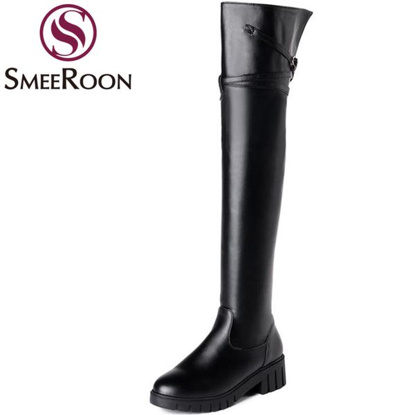 smeeroon zipper over the knee boots for women fashion thigh high boots buckle med heels warm winter woman shoes big size, Black
smeeroon zipper over the knee boots for women fashion thigh high boots buckle med heels warm winter woman shoes big size, Black
