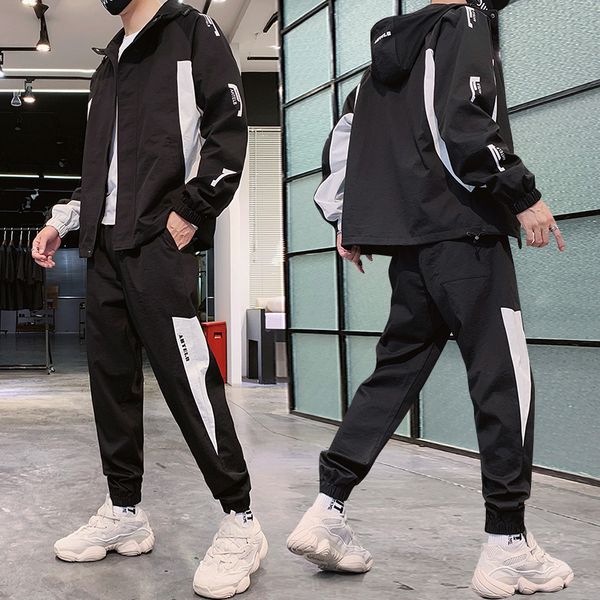 sifan men's tracksuit spring/autumn man two-piece set sweat suit overalls korean style leisure suit plus size hoodies+harem pants, Gray
sifan men's tracksuit spring/autumn man two-piece set sweat suit overalls korean style leisure suit plus size hoodies+harem pants, Gray