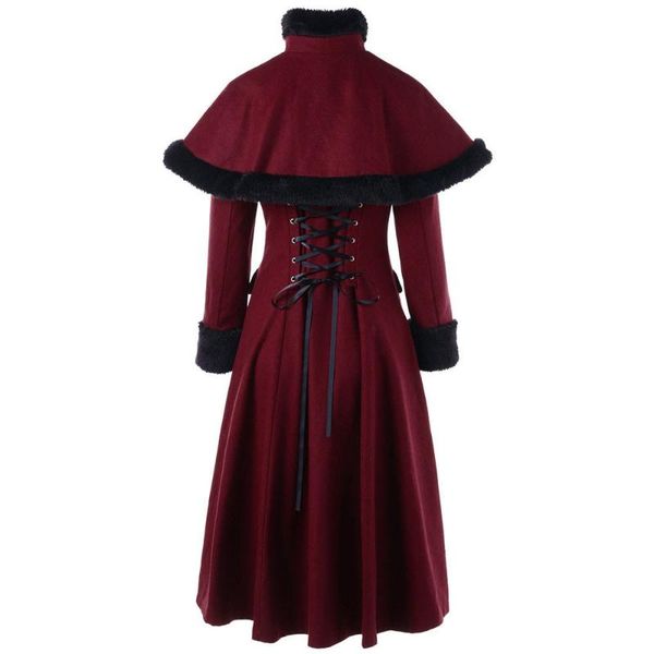 cashmere woolen women coat winter vintage warm gothic retro fur collar wool coat manteau femme abrigos mujer plaszcze damskie, Black
cashmere woolen women coat winter vintage warm gothic retro fur collar wool coat manteau femme abrigos mujer plaszcze damskie, Black