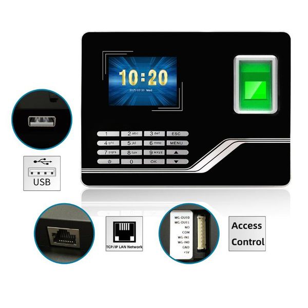 fingerprint access control attendance system tcpip usb password office employee smart clock recorder device biometric machine
fingerprint access control attendance system tcpip usb password office employee smart clock recorder device biometric machine