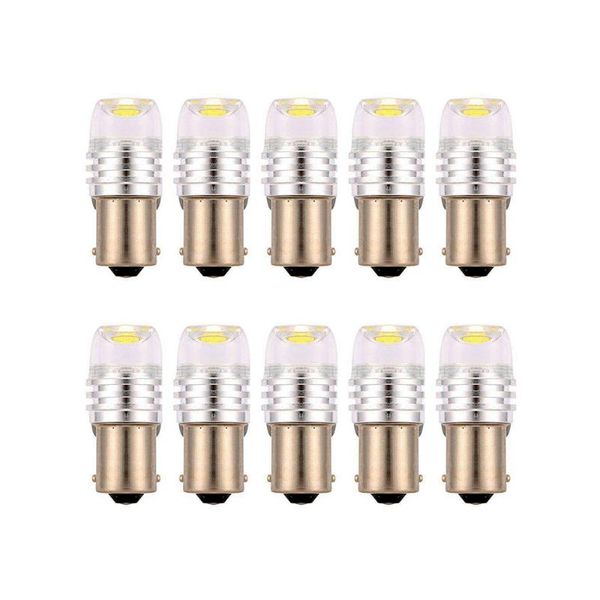 10x bay 15d 1157 white car tail sbrake light cob samsung chip smd led bulb