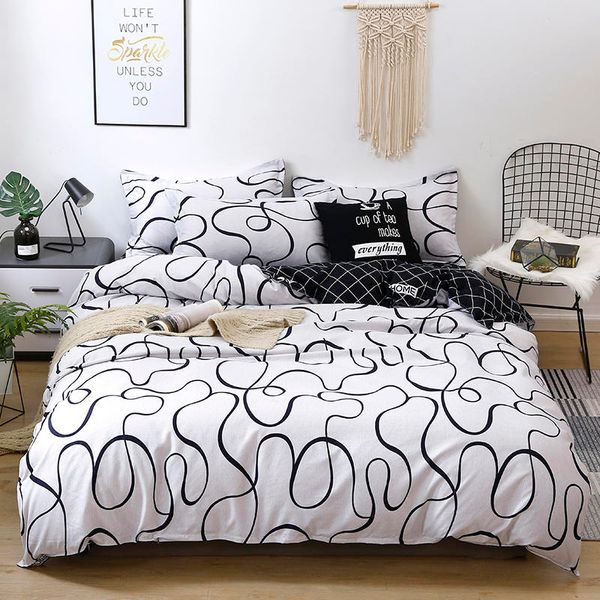 white geometric print duvet/blanket cover set flat sheet pillow cases 3/4pcs bedding set
white geometric print duvet/blanket cover set flat sheet pillow cases 3/4pcs bedding set