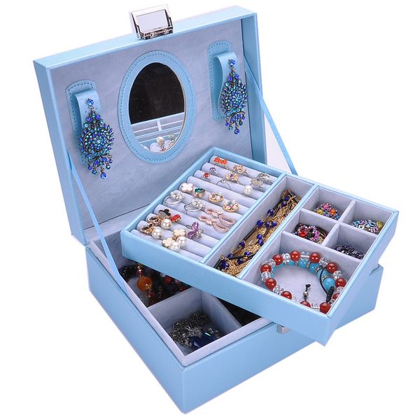 new style luxury leather fashion jewelry box square shape european-style jewelry casket, Pink;blue
new style luxury leather fashion jewelry box square shape european-style jewelry casket, Pink;blue