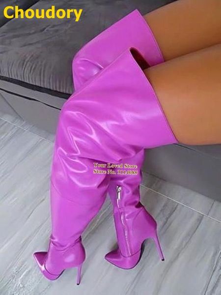 choudory women purple blue over the knee boots thin high heels pointed toe thigh high boots zipped long european, Black
choudory women purple blue over the knee boots thin high heels pointed toe thigh high boots zipped long european, Black