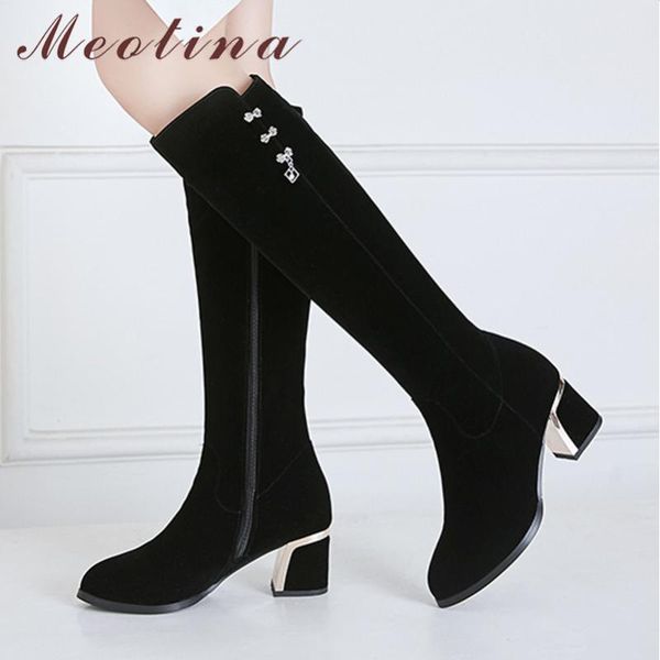 boots meotina winter knee high women crystal thick heels long zipper round toe shoes ladies autumn big size 43, Black
boots meotina winter knee high women crystal thick heels long zipper round toe shoes ladies autumn big size 43, Black