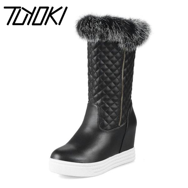 boots tuyoki 4 colors thick bottom winter warm mid calf fur wedges outdoor casual shoes woman daily long size 34-44, Black
boots tuyoki 4 colors thick bottom winter warm mid calf fur wedges outdoor casual shoes woman daily long size 34-44, Black