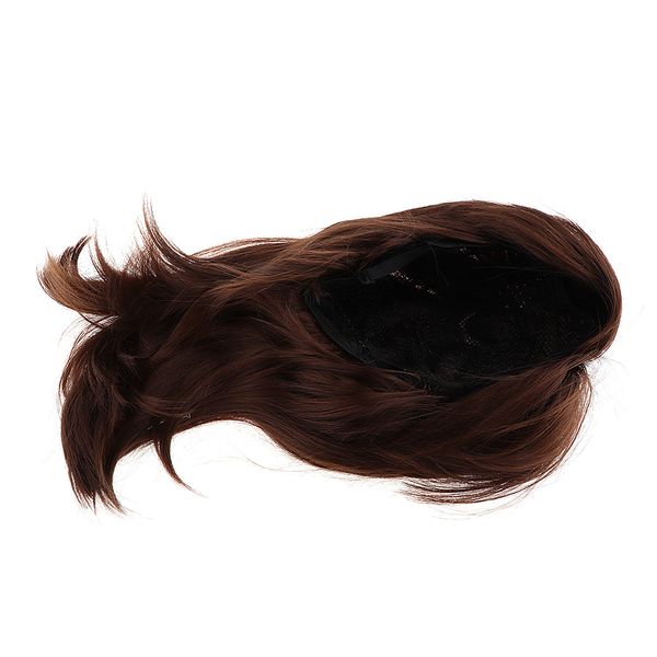 women wigs breathable short straight hairpieces synthetic cosplay wig adjustable self adhesive wig cap, Black
women wigs breathable short straight hairpieces synthetic cosplay wig adjustable self adhesive wig cap, Black