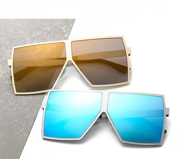 new fashion metal large frame square color coated sun glasses men's and women's colored personalized sunglasses with box case 7113, White;black
new fashion metal large frame square color coated sun glasses men's and women's colored personalized sunglasses with box case 7113, White;black