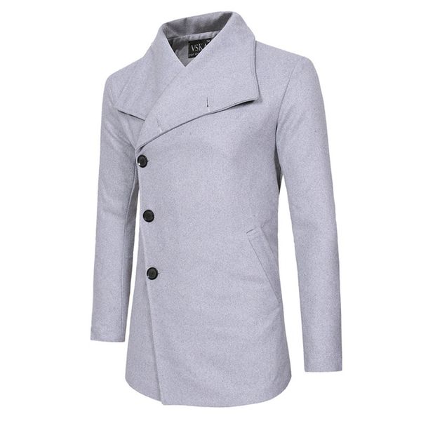 men's wool & blends helisopus single breasted mens coats winter trench coat jacket casual slim fit blazer fashion long slanting placket, Black
men's wool & blends helisopus single breasted mens coats winter trench coat jacket casual slim fit blazer fashion long slanting placket, Black
