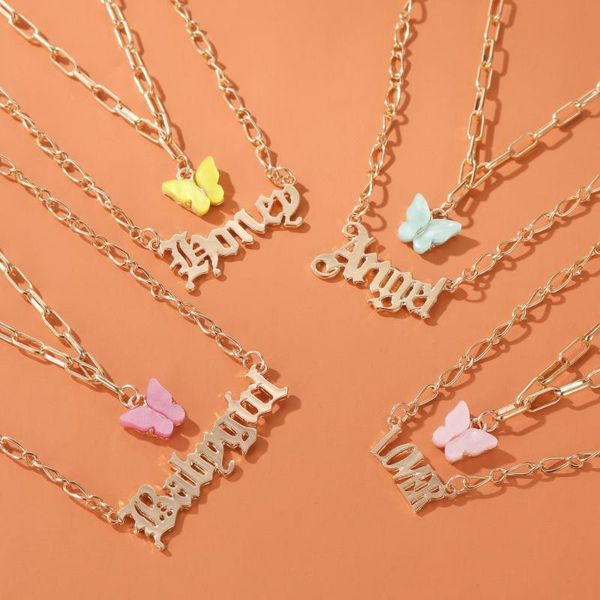 double layer acrylic butterfly necklace fashion angel pendant babygirl clavicle chain jewelry women, Silver
double layer acrylic butterfly necklace fashion angel pendant babygirl clavicle chain jewelry women, Silver